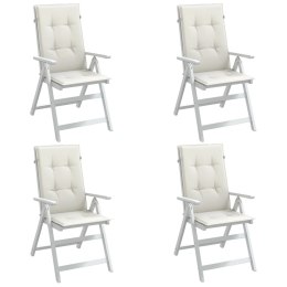 VidaXL Poduszki na krzesła z wysokim oparciem, 4 szt., kremowy melanż