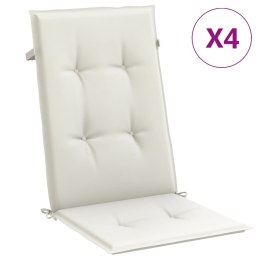 VidaXL Poduszki na krzesła z wysokim oparciem, 4 szt., kremowy melanż