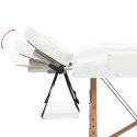 Składany stół do masażu o grubości 10 cm, 2-strefowy, biały
