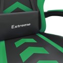 Obrotowy fotel gamingowy z podnóżkiem, czarno-zielony