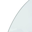 Panel kominkowy, szklany, półokrągły, 1000x500 mm