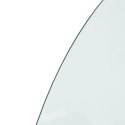 Panel kominkowy, szklany, półokrągły, 1000x600 mm