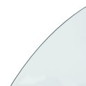 Panel kominkowy, szklany, półokrągły, 1200x500 mm