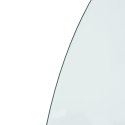 Panel kominkowy, szklany, półokrągły, 800x600 mm
