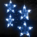 Zasłona świetlnych gwiazdek 200 niebieskich diod LED, 8 funkcji