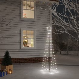 Choinka z kołkiem gruntowym, 108 zimnych białych LED, 180 cm