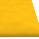 Panele ścienne, 12 szt., żółte, 60x15 cm, aksamit, 1,08 m²