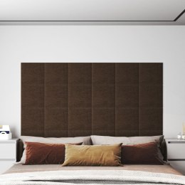 Panele ścienne, 12 szt., brązowe, 30x30 cm, tkanina, 1,08 m²