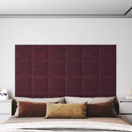Panele ścienne, 12 szt., fioletowe, 30x30 cm, tkanina, 1,08 m²