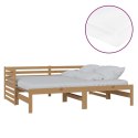 Łóżko wysuwane, 2 x (90x200) cm, miodowy brąz, drewno sosnowe