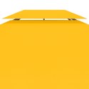 2-poziomowe zadaszenie altany, 310 g/m² 4x3 m, żółte