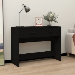 Stolik konsolowy, czarny, 100x39x75 cm, materiał drewnopochodny