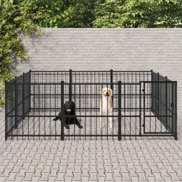 Kojec zewnętrzny dla psa, stalowy, 8,47 m²
