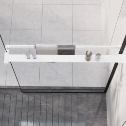 Półka ścienna do prysznica typu walk-in, biała, 80cm, aluminium