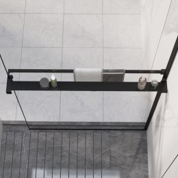 Półka ścienna do prysznica typu walk-in, czarna, 90 cm