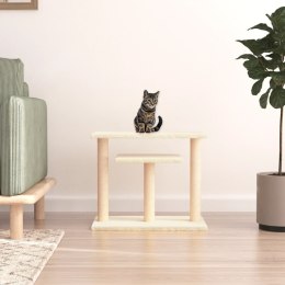 Drapak dla kota z platformą, kremowy, 62,5 cm