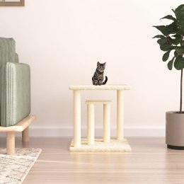 Drapak dla kota z platformami, kremowy, 50 cm
