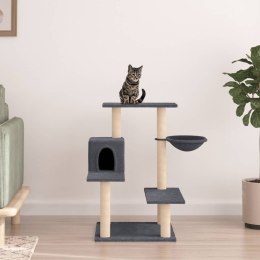 Drapak dla kota z sizalowymi słupkami, ciemnoszary, 82,5 cm