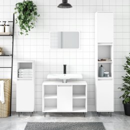 3-cz. zestaw mebli łazienkowych, biały, materiał drewnopochodny