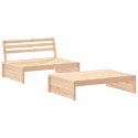 2-cz. zestaw wypoczynkowy do ogrodu, z poduszkami, lite drewno