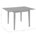 Rozsuwany stół jadalniany, szary, (80-120) x 80 x 74 cm, MDF