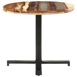 Okrągły stolik bistro, 80x75 cm, lite drewno z odzysku