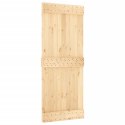 Drzwi przesuwne z osprzętem, 85x210 cm, lite drewno sosnowe