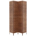 Parawan pokojowy 4-panelowy, brązowy, 163x180 cm, hiacynt wodny
