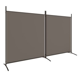 Parawan 2-panelowy, antracytowy, 348 x 180 cm, tkanina