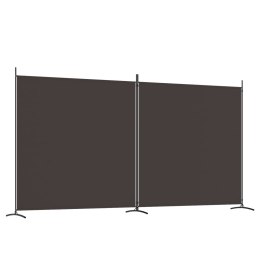 Parawan 2-panelowy, brązowy, 348x180 cm, tkanina