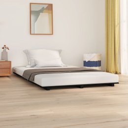 Rama łóżka, czarna, 120x190 cm, lite drewno sosnowe