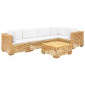 6-cz. zestaw wypoczynkowy do ogrodu, poduszki, drewno tekowe