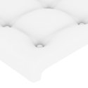 Zagłówek do łóżka, biały, 200x5x118/128 cm, sztuczna skóra