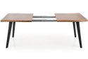 DICKSON stół rozkładany 120-180/80 cm, blat - naturalny, nogi - czarny