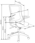 IGOR fotel pracowniczy popiel/jasny popiel