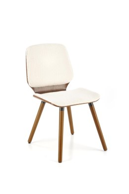 K511 krzesło kremowy / orzechowy
