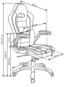 LOTUS fotel gabinetowy czarno-popielaty