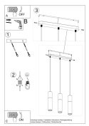 Lampa wisząca BORGIO 3L biały