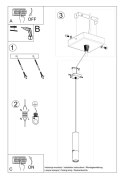 Lampa wisząca LOOPEZ 1 czarny/złoty