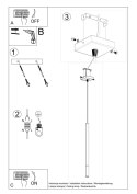 Lampa wisząca MOZAICA 1 czarny/złoto