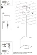 Lampa wisząca QUAD 1 szary