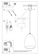 Lampa wisząca ceramiczna BUKANO