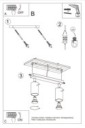 Plafon RING 2 szary