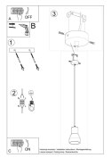 Lampa wisząca QUBIC szara