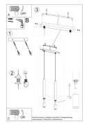 Lampa wisząca WEZYR 2 biała