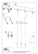 Lampa wisząca WEZYR 3 biała