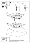 Plafon HEXA 35 czarny