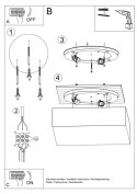 Plafon HORUS 45 czarny