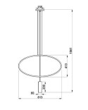 Lampa wisząca HOLAR 1 czarna