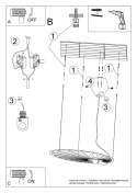 Lampa wisząca LEHDET biała